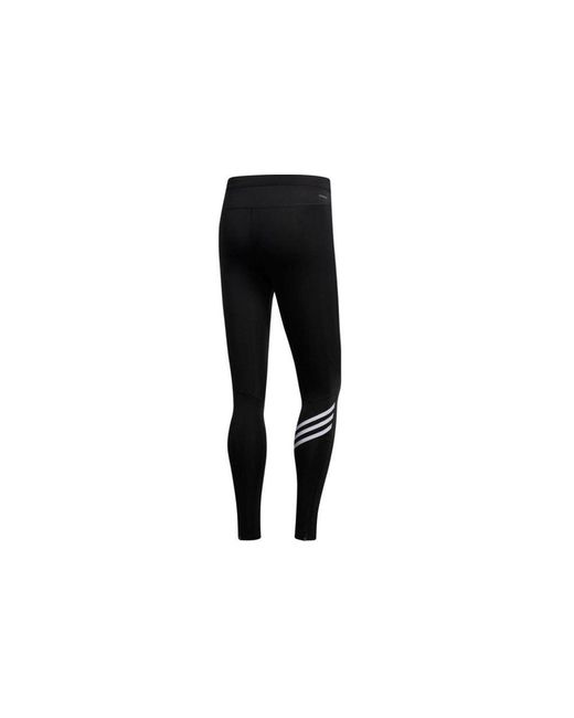 Adidas Mens Run It 3-stripes Tights Black/white Small for men