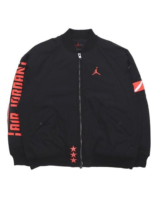 Nike Blue Stand Collar Long Sleeve Bomber Jacket for men