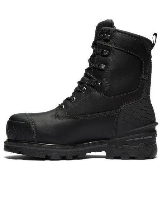 Timberland Black Boondock Hd 8 Inch Composite Toe Waterproof Work Boots for men