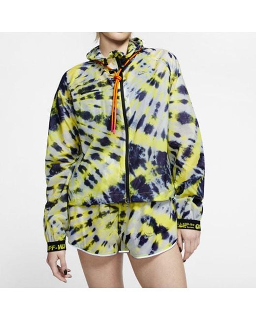 Nike Yellow (Wmns) Lab Tie-Dye Jacket 'Volt'