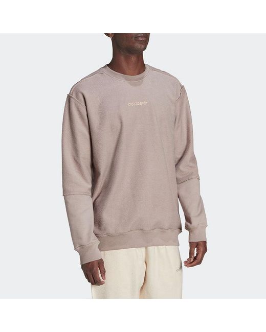 Adidas Gray Originals Solid Color Round Neck Pullover Light for men