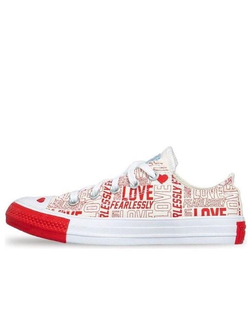 Converse Red (Wmns) Love Fearlessly Chuck Taylor All Star Low Top