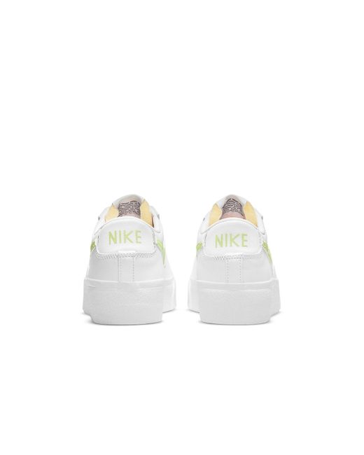 Nike White (Wmns) Blazer Low Platform Light Lemon Twist'