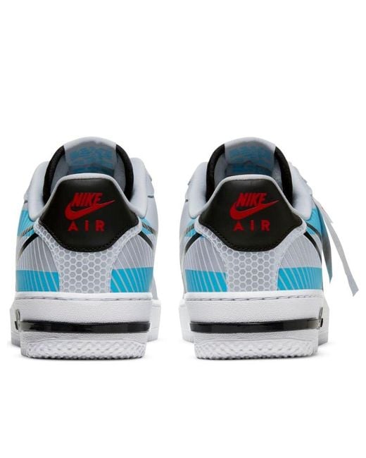 Nike Blue X 3M Air Force 1 React Lx 'Pure Platinum Baltic' for men