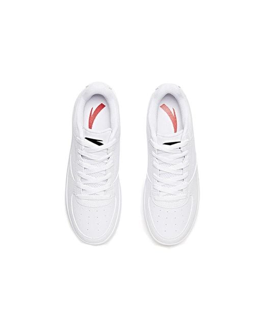 Anta White Skateboarding Series Sneakers 'Triple' for men