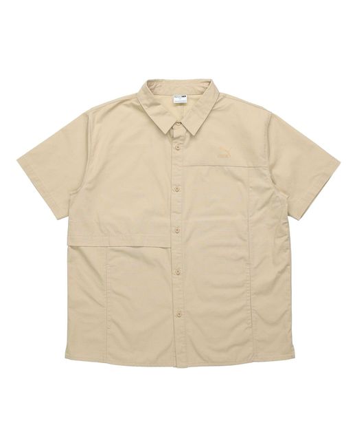PUMA Natural Classics Oversized Short Sleeve Polo Shirt for men