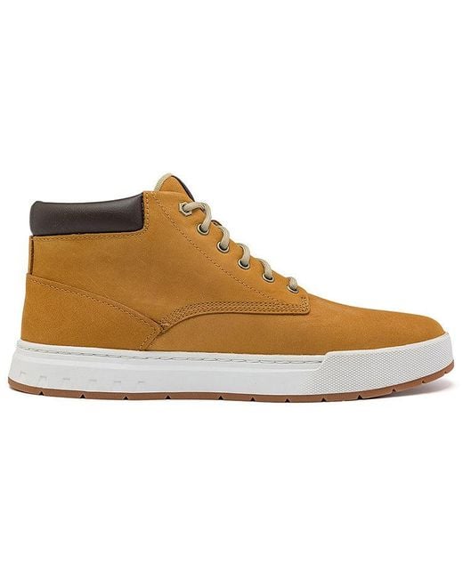 Timberland Brown Maple Grove Wide Fit Leather Chukka Boots 'Wheat' for men