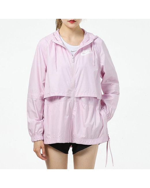Nike Pink (Wmns) As W Sportswear Rpl Essntl Wvn Jkt Jacket Regal