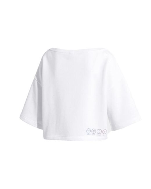 PUMA White (Wmns) Alphabet Printing Pullover