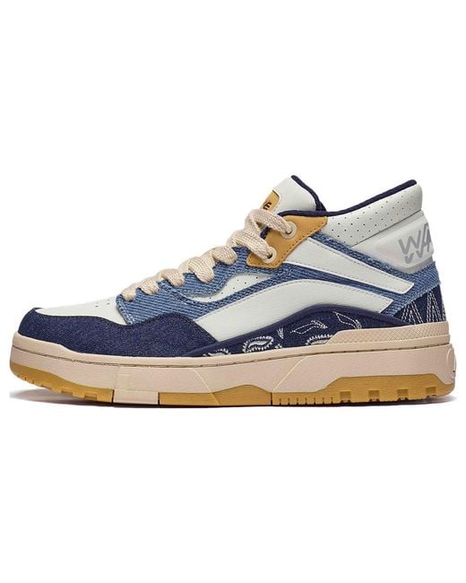 Li-ning Blue Wave Mid Classic Skate Shoes for men