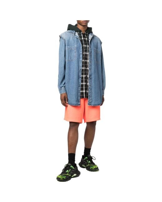 Balenciaga Orange Knee-Length Track Short