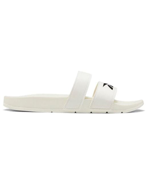Reebok White Ds Comfort Slide Slippers