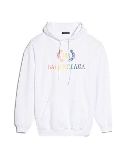 Balenciaga White (Wmns) Logo Hoodie