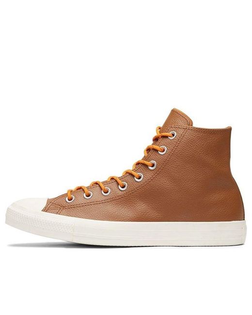 Converse Chuck Taylor All Star Leather Shoes Brown for Men | Lyst