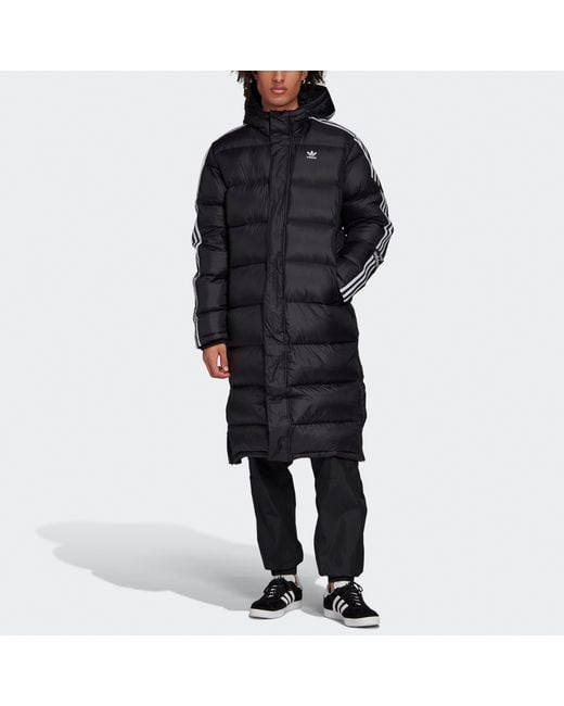 Adidas Black Originals Long Down Jacket Fl0007 for men
