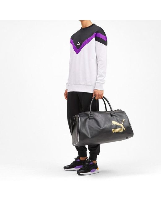 PUMA Purple Alphabet Logo Colorblock Round Neck for men