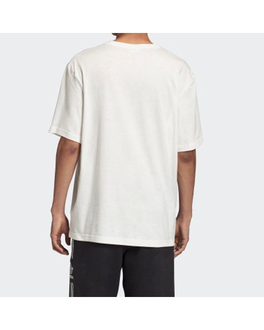 Adidas White Originals Ss20 R.V.Y Printing Short Sleeve for men