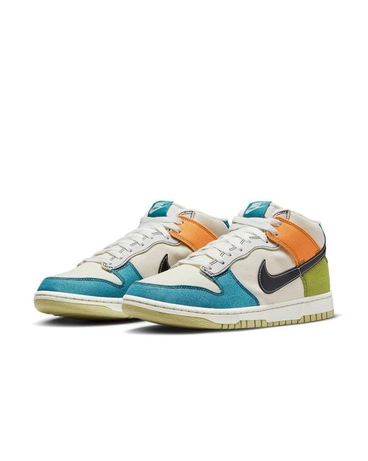 Nike Blue Dunk Mid 'Pale Ivory Multi' for men