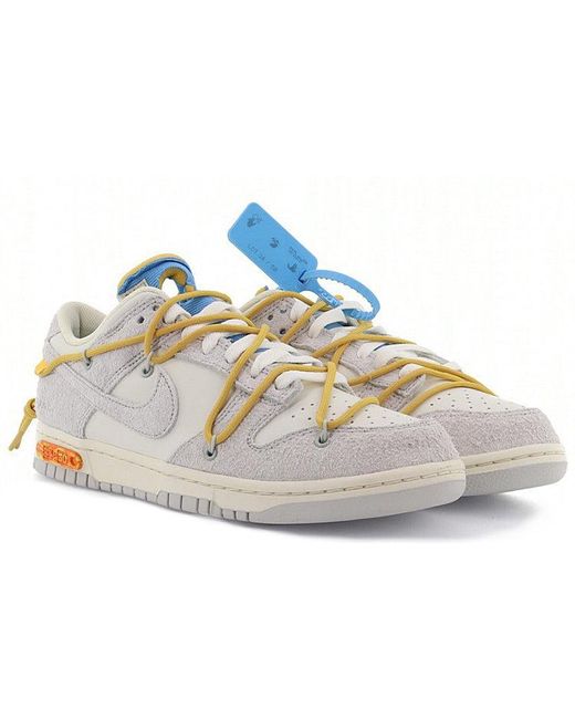 Nike Blue X Off- Dunk Low 'Lot 34 Of 50' for men