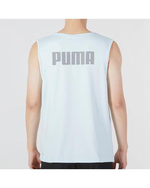 PUMA White Uv Sleeveless Tank for men