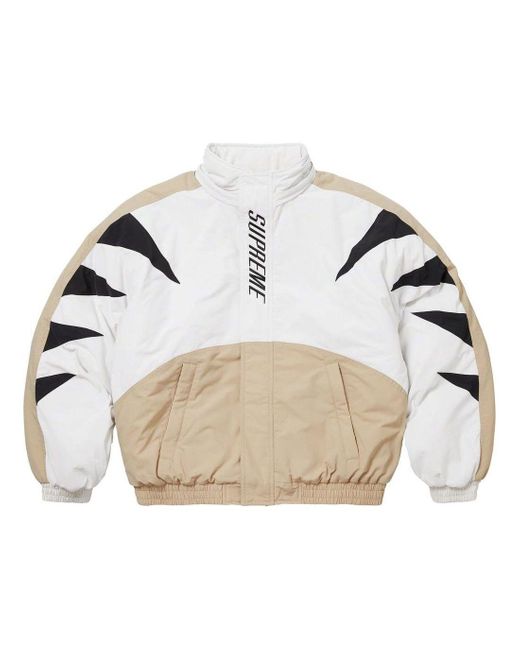 Supreme Gray Wildcat Sideline Puffer Jacket for men