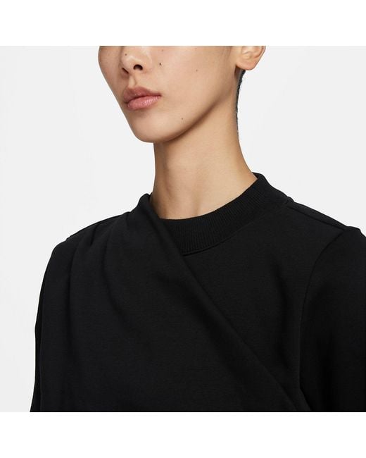 Nike Black (Wmns) Round Neck Casual Sports Sweatshirt