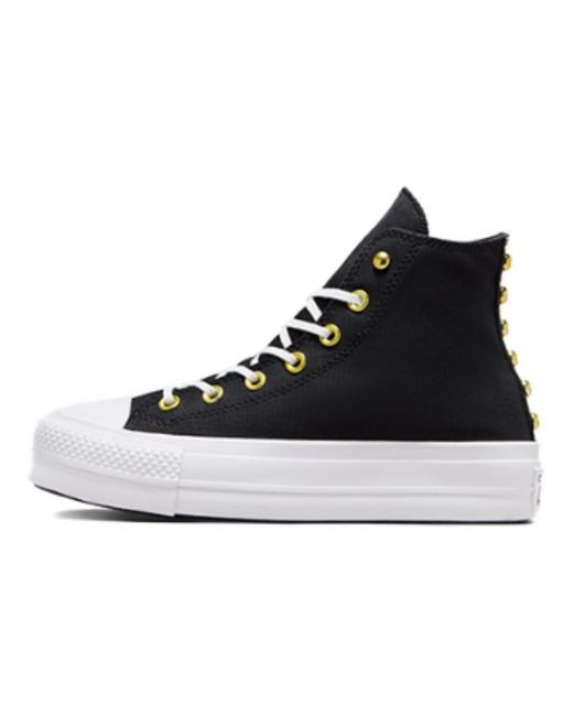 Converse Black (Wmns) Chuck Taylor All Star Lift Platform Star Studded