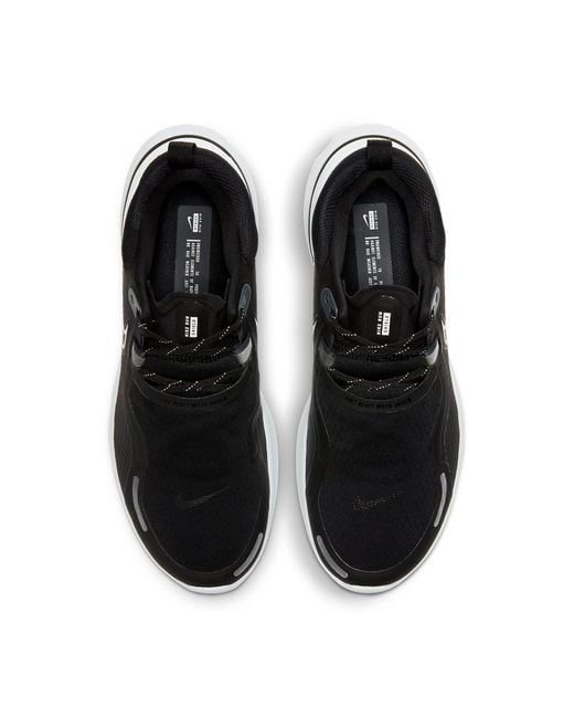 Nike Black React Miler Shield Pure Platinum' for men