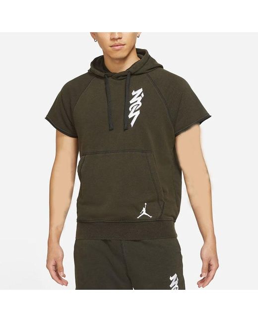 Nike Green Dri-Fit Zion Embroidered Quick Dry Sports Short Sleeve for men