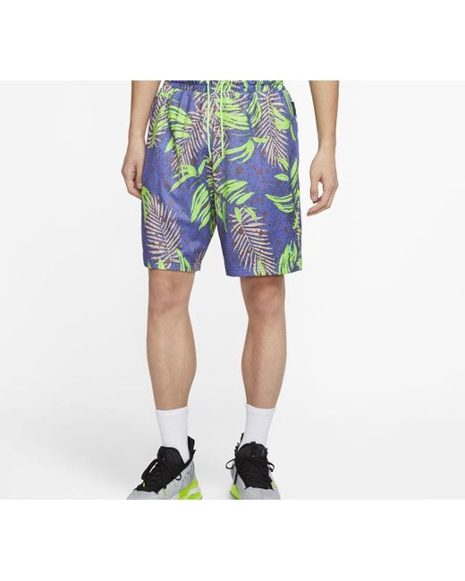 Nike Blue As J Jumpman Knit Aop Short Rush for men