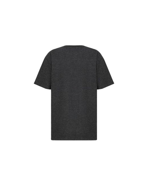 Dior Black Ss22 Alphabet Printing Round Neck Short Sleeve T-Shirt for men
