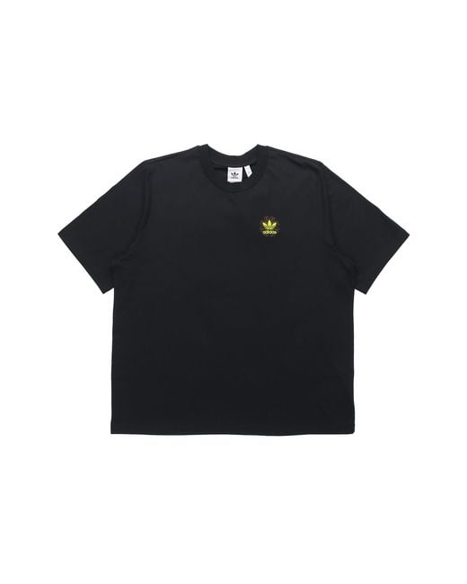 Adidas Black Originals Graphic Tee 2 Earth Printing Sports Short Sleeve for men