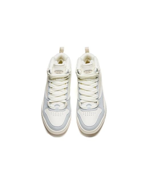 Anta White High Top Skateboarding Shoes