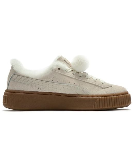 PUMA White (Wmns) Suede Platfprm