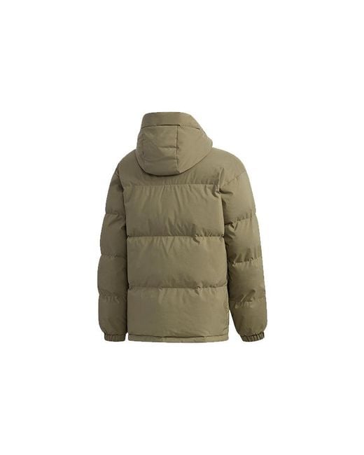 Adidas Green Rev 3St Down Ho Stay Warm Reversible Outdoor Hooded Down Jacket Khaki for men