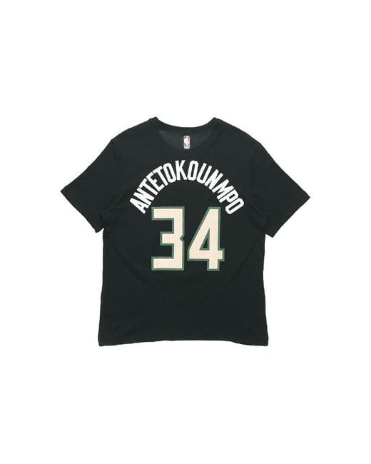 Nike Green Nba 19-20 Milwaukee Bucks Antetokounmpo Tee for men