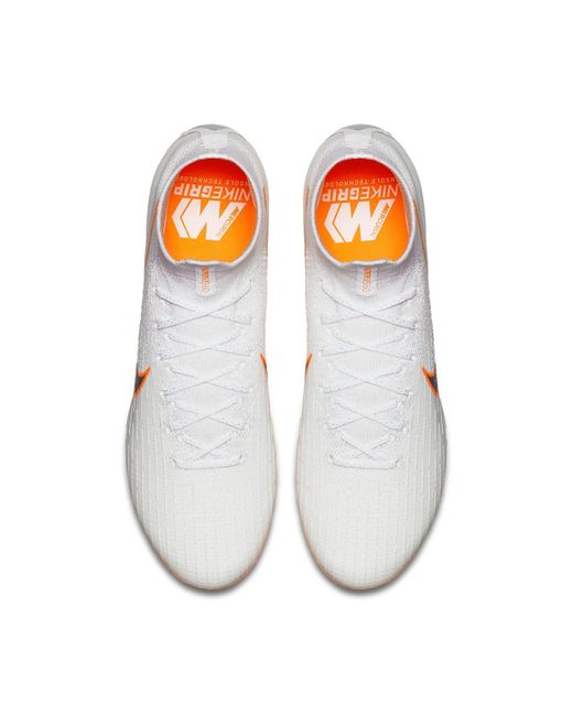 Nike White Mercurial Superfly 6 Elite Ag for men