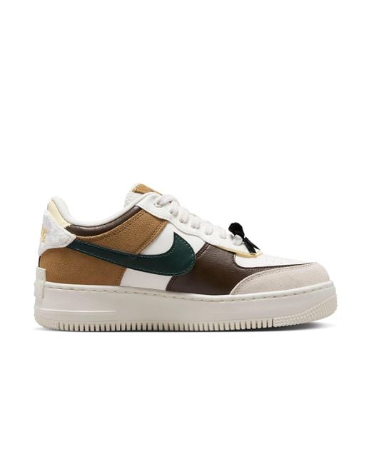 Nike White (Wmns) Air Force 1 Shadow 'Bling'