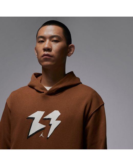 Nike Brown Flight Mvp Fleece Pullover Hoodie Asia Sizing 'Light British' for men