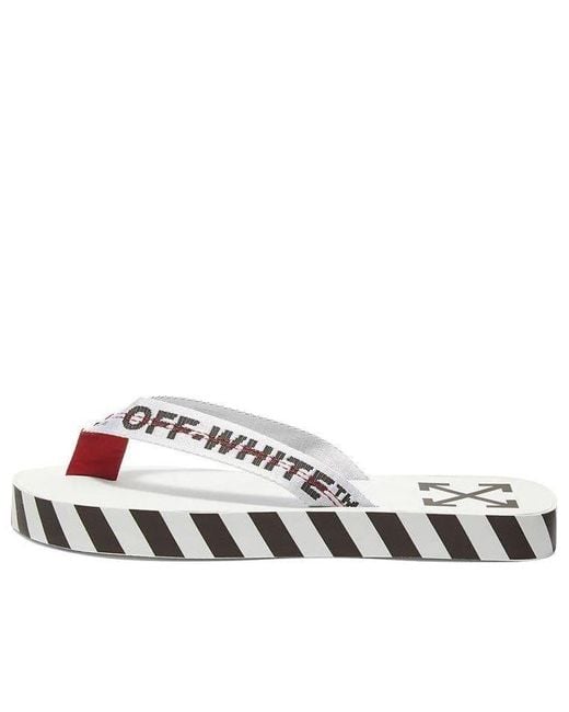 Off-White c/o Virgil Abloh White Flip Flops 'Graphic Print for men