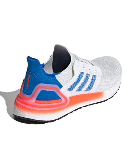 Adidas Blue Ultraboost 20 Shoes 'Crystal Glow Solar' for men