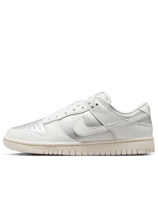 Nike White (Wmns) Dunk Low Next Nature 'Metallic Platinum Pale Ivory'