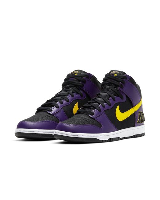 Nike Blue Dunk High Premium Emb 'Lakers' for men