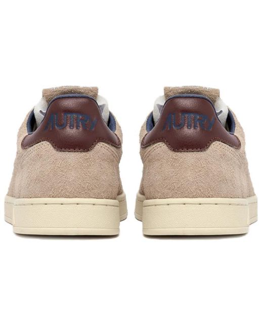 Autry Natural (Wmns) New Flat Low Suede 'Ecru And Fudgesickle'