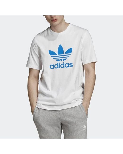 Adidas White Originals Trefoil Short Sleeve for men