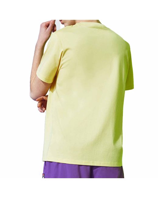 Fila Yellow Basic Round Neck Short Sleeve Couple Style