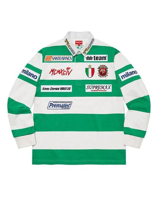 supreme 2016aw stripe rugby ラガーシャツ - Supreme Rugby 0 Chest 1