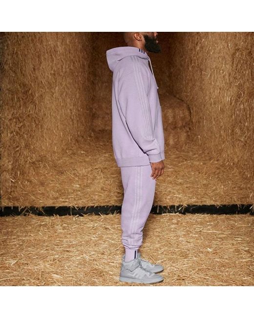 Adidas Purple Originals X Ivy Park Crossover Casual Solid Color Bundle Feet Sports Pants/Trousers/Joggers for men