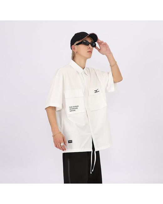 Mizuno White Graphic Polo Shirt for men