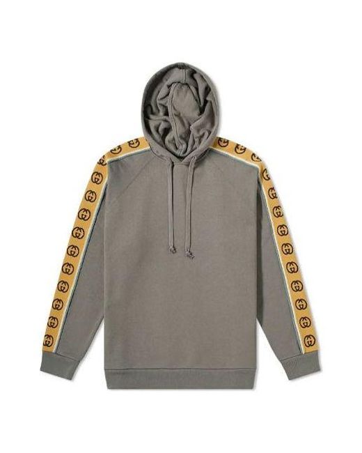 Gucci Gray Gg Side Striped Detail For for men
